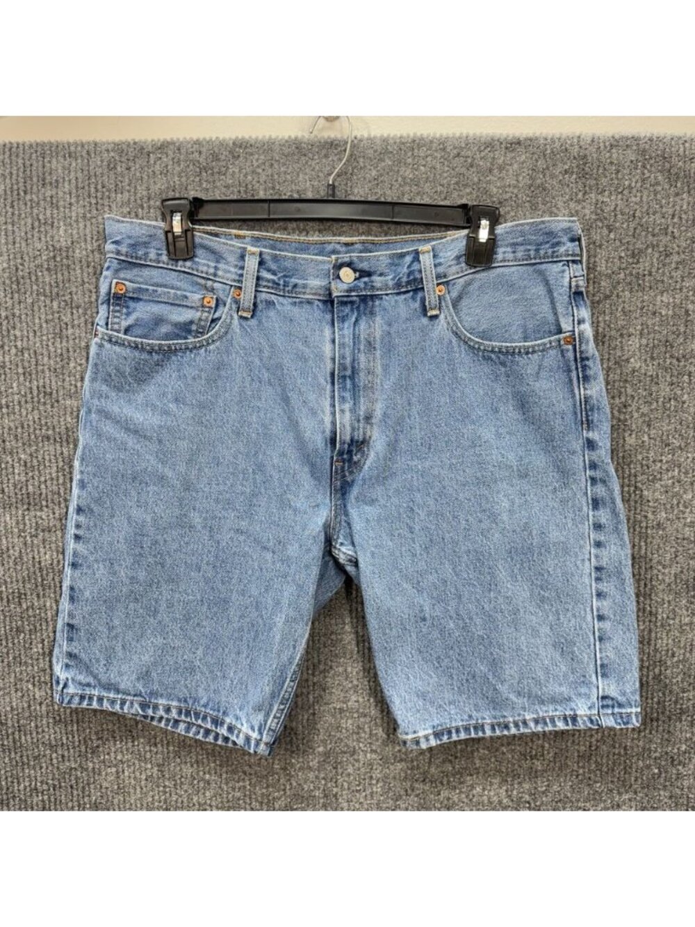 Levis 405 Jean Shorts Men’s 38 Blue Denim Jorts 100% Cotton Light Wash 10”